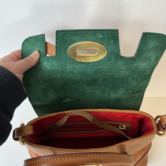 Dooney & Bourke Florentine Elisa Leather Bag Purse Small Natural Color No Strap - Picture 9 of 15